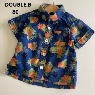 ダブルビー(DOUBLE.B)のミキハウス　ダブルビー 半袖　マリン　シャツ　ハイビスカス　アロハ　男の子　夏　(Ｔシャツ)