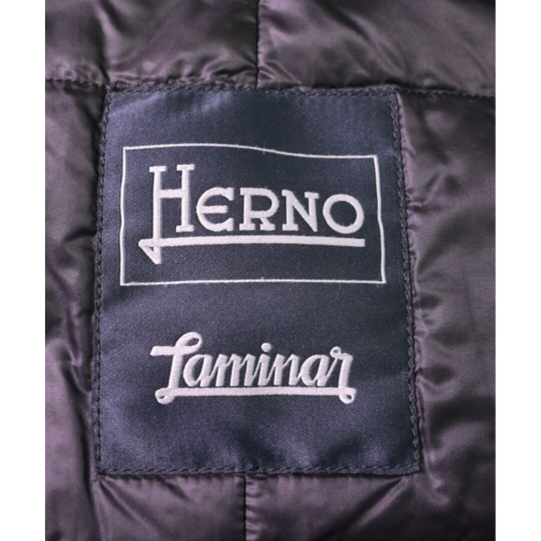 HERNO(ヘルノ)のHERNO ヘルノ ステンカラーコート 48(L位) 紺 【古着】【中古】 メンズのジャケット/アウター(ステンカラーコート)の商品写真