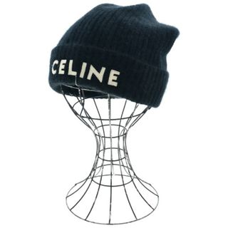 セリーヌ(celine)のCELINE セリーヌ ニットキャップ・ビーニー - 黒 【古着】【中古】(ニット帽/ビーニー)