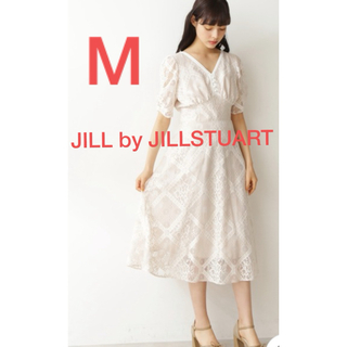 JILL by JILLSTUART - 美品 ！JILL by JILLSTUART  スクエアレースワンピース  M 
