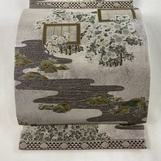 袋帯 美品 名品 お太鼓柄 正絹 【中古】(帯)