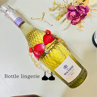 ボトル ランジェリー 赤 本革 変わったプレゼント おもしろい ブラ ワイン 瓶(インテリア雑貨)