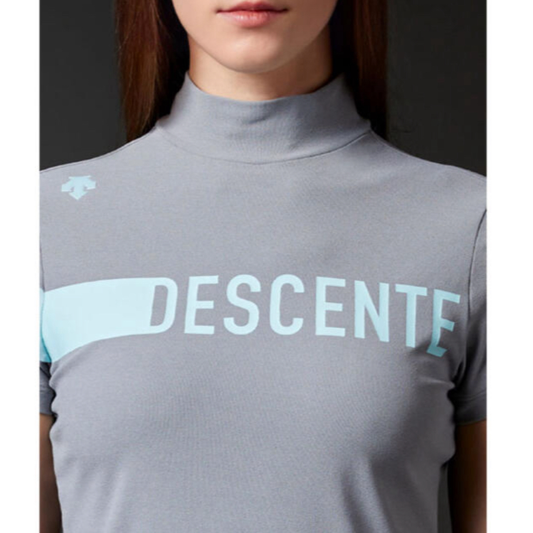 DESCENTE(デサント)のデサント　レディースゴルフウェア　半袖ハイネック　M 夏物トップス　新品未使用 スポーツ/アウトドアのゴルフ(ウエア)の商品写真