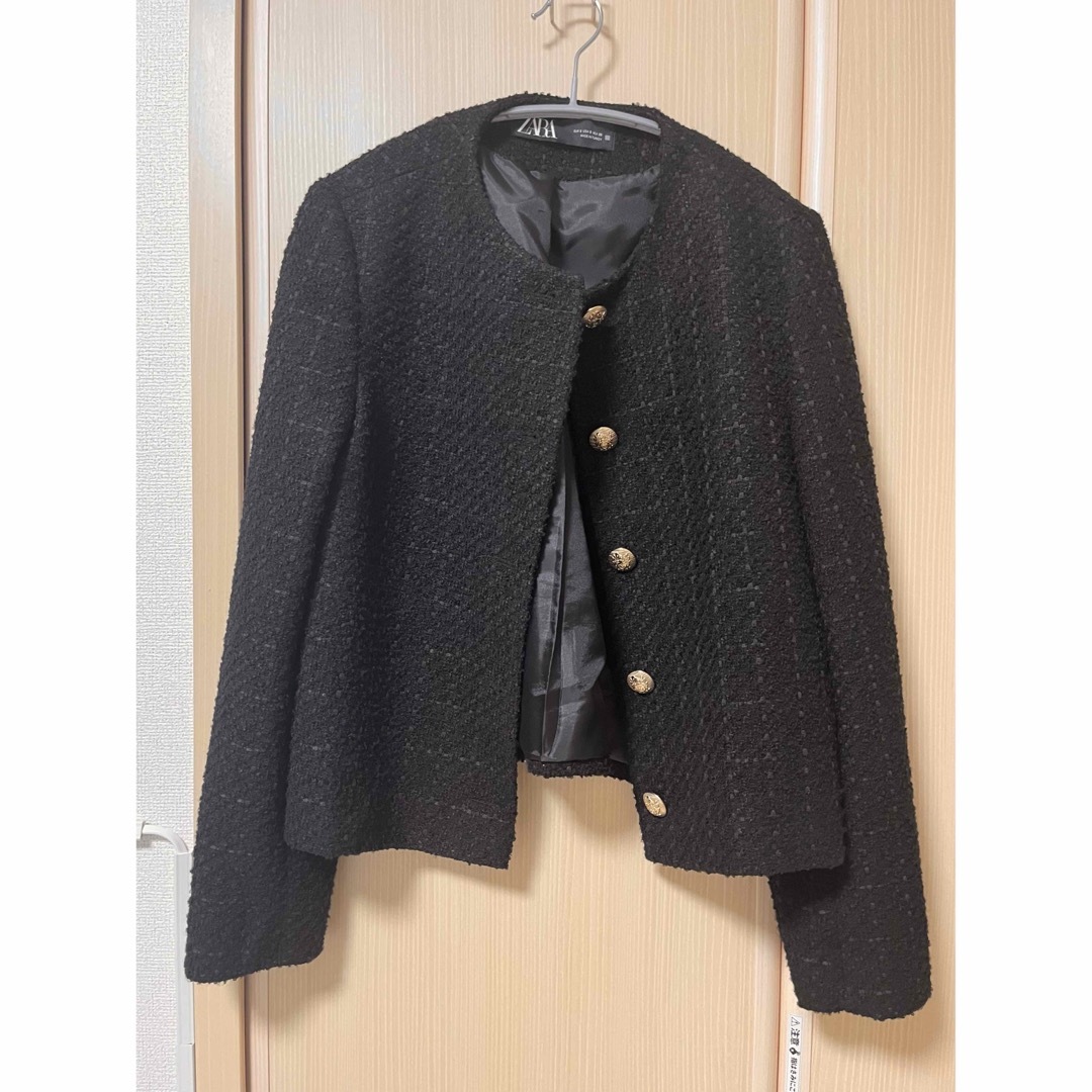 ZARA(ザラ)の極美品★ZARA ツイードジャケット S レディースのジャケット/アウター(ノーカラージャケット)の商品写真