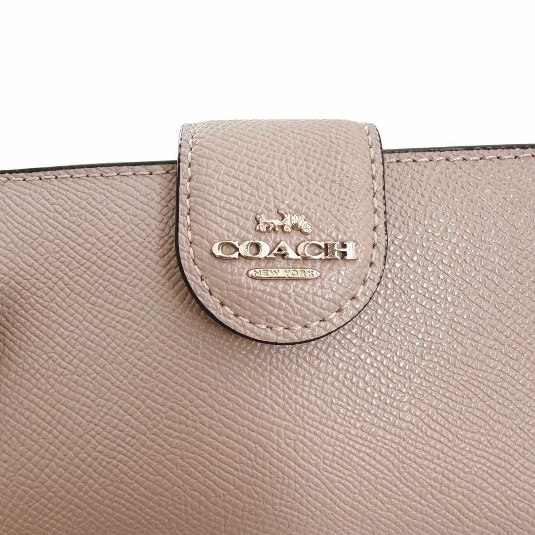 COACH(コーチ)の【極美品】COACH　二つ折り財布　6390　IMTAU　トープ レディースのファッション小物(財布)の商品写真