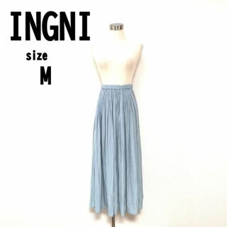 【M】INGNI イング レディース ロングスカート フレアスカート ゆったり(ひざ丈スカート)
