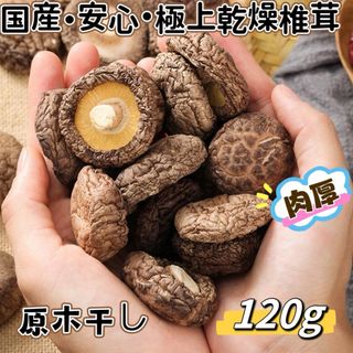 超人気・国産・肉厚・美味しい・原木干し椎茸　　(120g)(野菜)