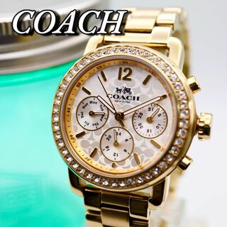 コーチ(COACH)の極美品 COACH デランシー レガシースポーツ ダイヤベゼル 腕時計 807(腕時計)