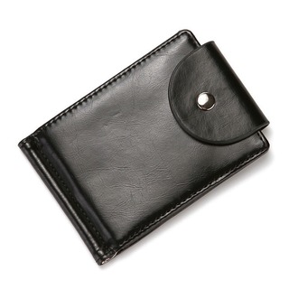 【人気商品】 メンズ　財布　カード入れ　スリム　ブラック　二つ折り　カード収納(コインケース/小銭入れ)