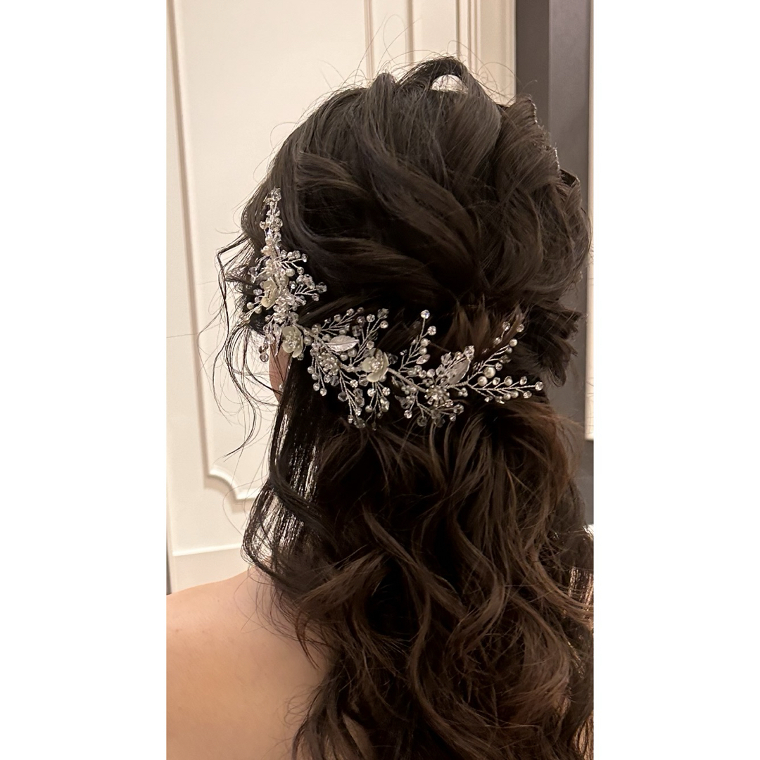 ブライダル　ヘアアクセサリー レディースのヘアアクセサリー(バレッタ/ヘアクリップ)の商品写真