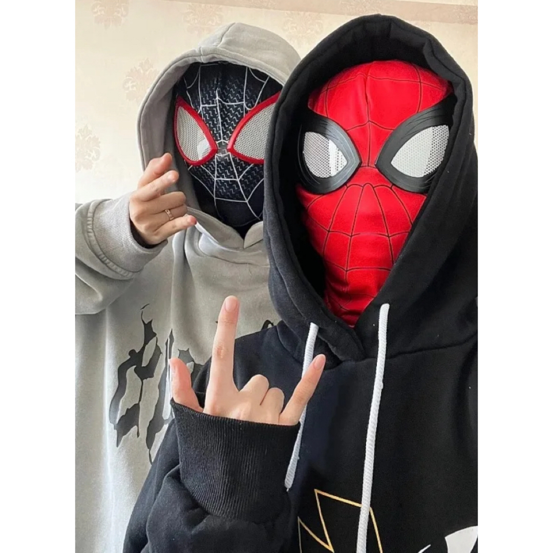 スパイダーマン マスク コスプレ パーカー ハロウィン エンタメ/ホビーのコスプレ(衣装)の商品写真