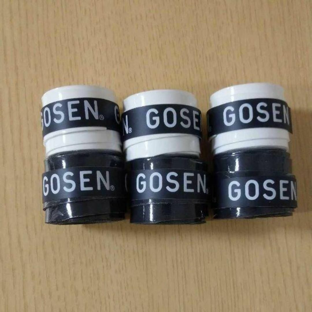 GOSEN(ゴーセン)のGOSEN テニスグリップテープ 黒3個白3個 スポーツ/アウトドアのテニス(その他)の商品写真