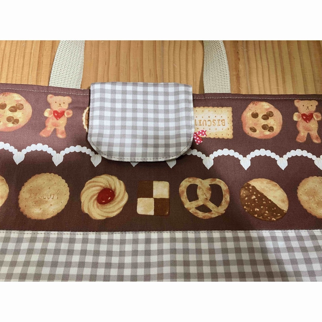 ピアニカケース　クッキーベア×チェック ハンドメイドのキッズ/ベビー(バッグ/レッスンバッグ)の商品写真