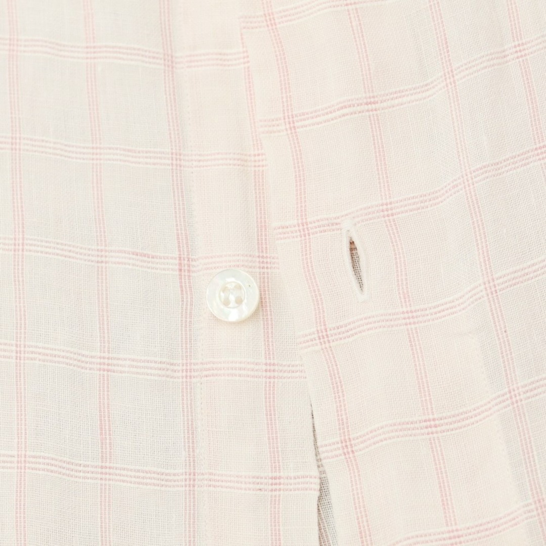【中古】フライ FRAY リネン ボタンダウン カジュアルシャツ ピンクxホワイト【サイズ40】【メンズ】 メンズのトップス(シャツ)の商品写真