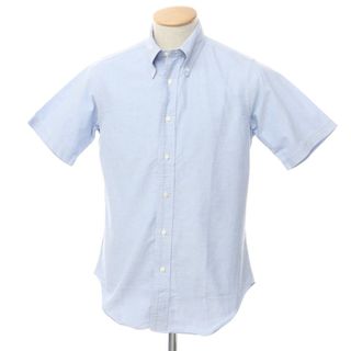 【中古】インディビジュアライズドシャツ INDIVIDUALIZED SHIRTS コットン ボタンダウン 半袖シャツ ライトブルー【サイズ15】【メンズ】