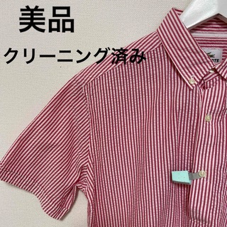 ラコステ(LACOSTE)の美品　LACOSTE ラコステ　ストライプ　シャツ　サッカー 生地(シャツ)