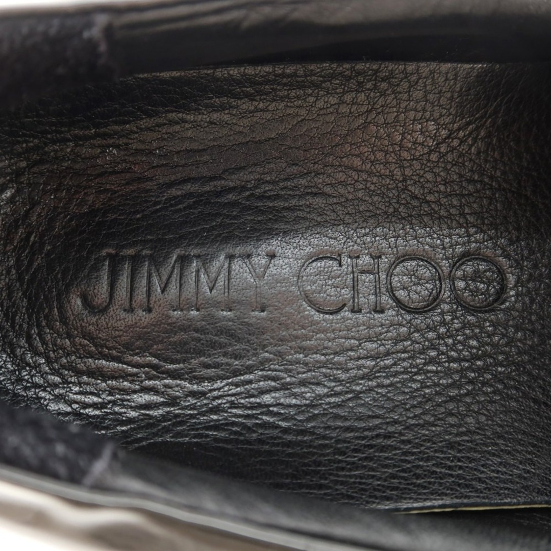 JIMMY CHOO(ジミーチュウ)の【中古】ジミーチュウ JIMMY CHOO エンボスレザー エナメル スニーカー スリッポン ブラウン【サイズ40】【メンズ】 メンズの靴/シューズ(スリッポン/モカシン)の商品写真