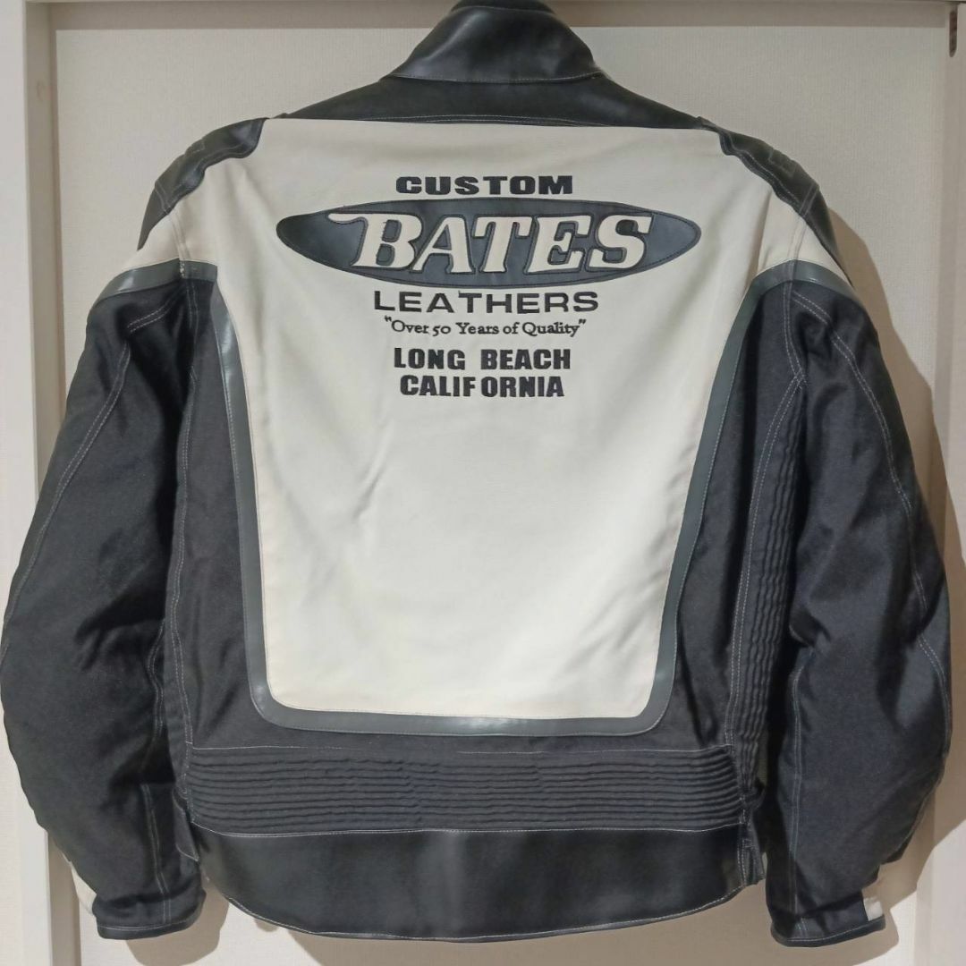 ベイツ(ベイツ)のBATES バイクウェア ライダースジャケット レザー 黒 白 プロテクター 自動車/バイクのバイク(装備/装具)の商品写真