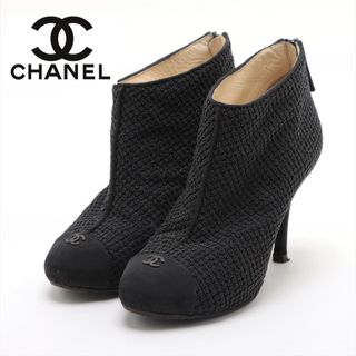 シャネル(CHANEL)のCHANEL シャネル ココマーク ビーズ ファブリック ショート ブーツ(ブーツ)