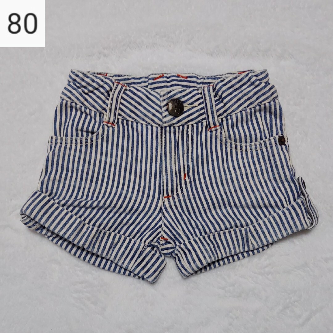 e.a.B(エーアーベー)のストライプ柄 ショートパンツ キッズ/ベビー/マタニティのベビー服(~85cm)(パンツ)の商品写真