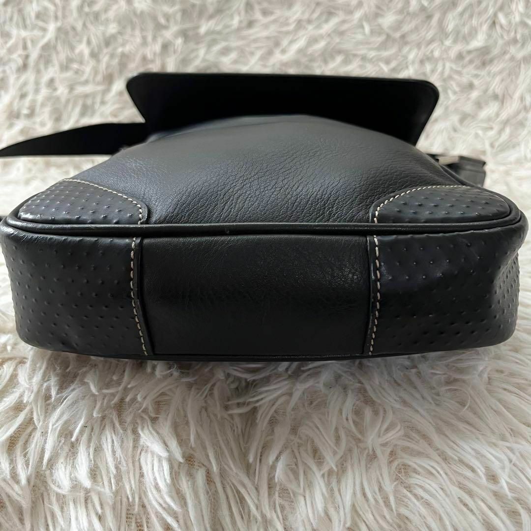 Dunhill - ダンヒル ショルダーバッグ ブラック オールレザー フラップ Dunhill - ダンヒル ショルダーバッグ ブラック オールレザー フラップ