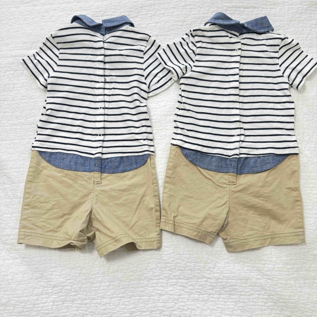 babyGAP(ベビーギャップ)のbaby GAP  ロンパース　　18-24  2枚セット キッズ/ベビー/マタニティのキッズ服男の子用(90cm~)(その他)の商品写真