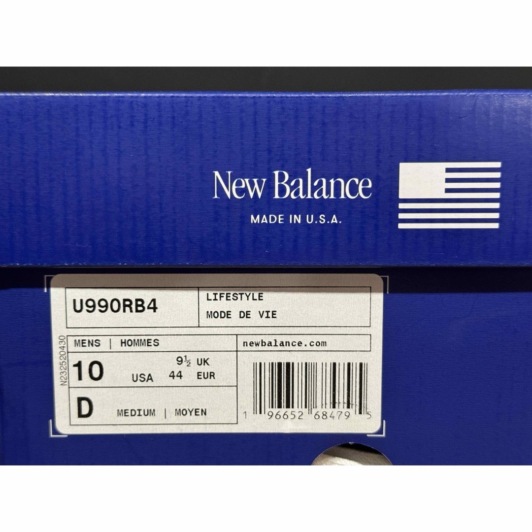 New Balance(ニューバランス)のnew balance U990RB4 新品 28.0 アメリカ製 USA メンズの靴/シューズ(スニーカー)の商品写真