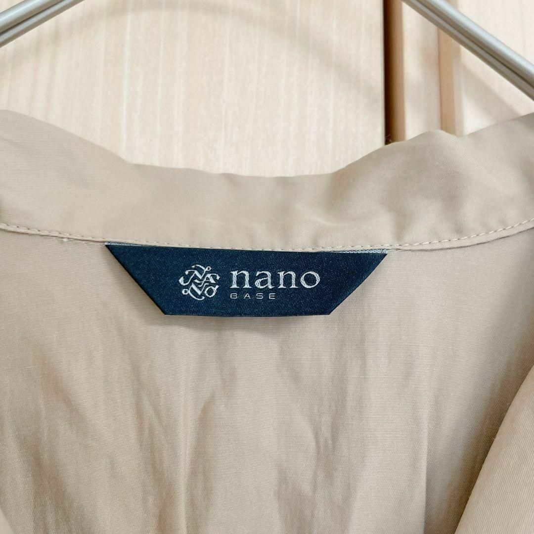 nano・universe(ナノユニバース)のナノユニバース　nano universe　長袖ブラウス　シャツ　ベージュ レディースのトップス(シャツ/ブラウス(長袖/七分))の商品写真