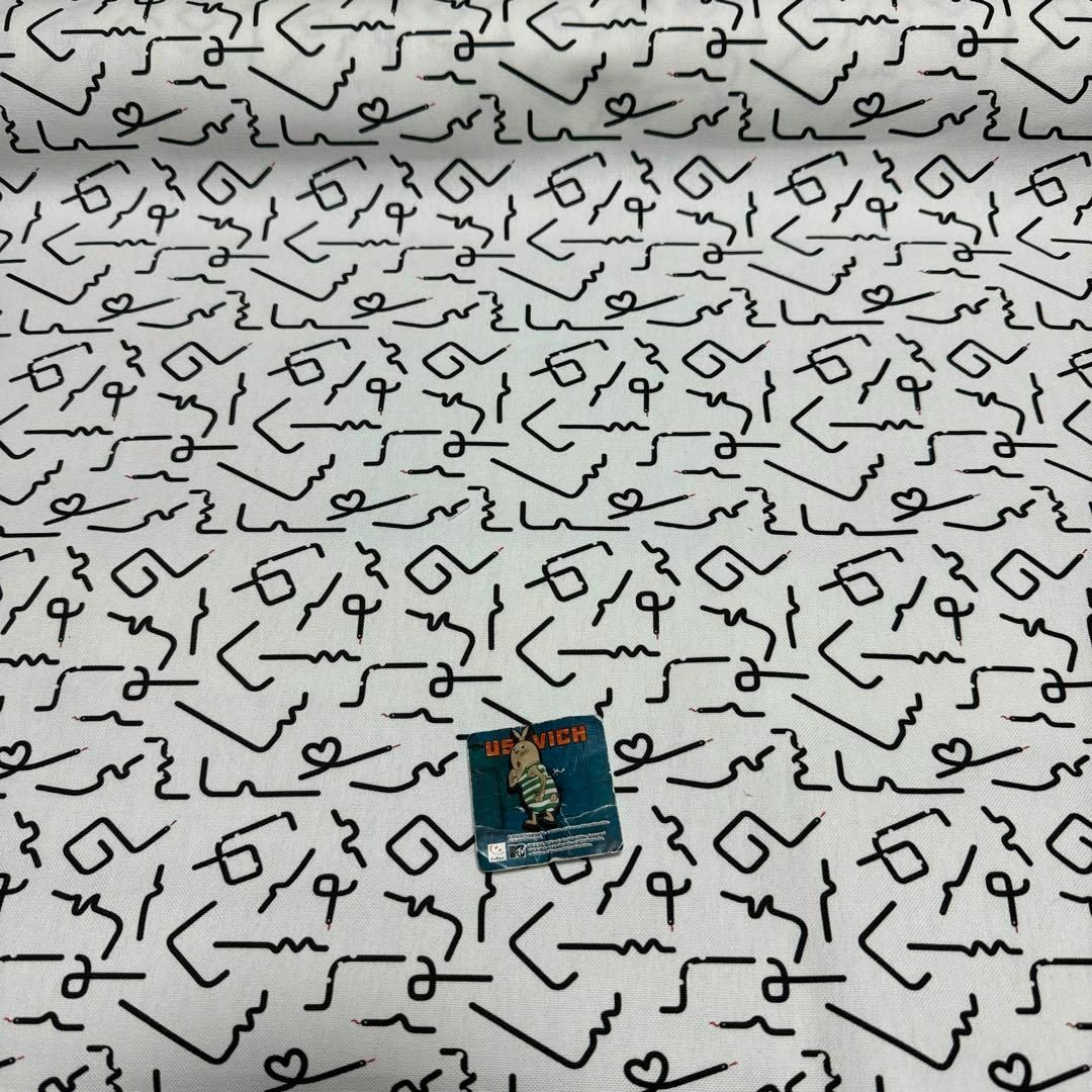 布地生地1m no2619ヘビ柄キャンバス白色 ハンドメイドの素材/材料(生地/糸)の商品写真