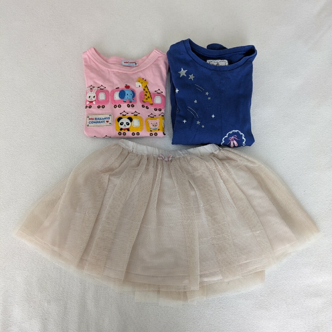 mikihouse(ミキハウス)のミキハウス　110 長袖　スカートセット キッズ/ベビー/マタニティのキッズ服女の子用(90cm~)(Tシャツ/カットソー)の商品写真