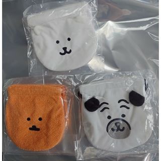 ナガノマーケット ぬいぐるみくじ おかおミニ巾着 全3種セット②(ぬいぐるみ)