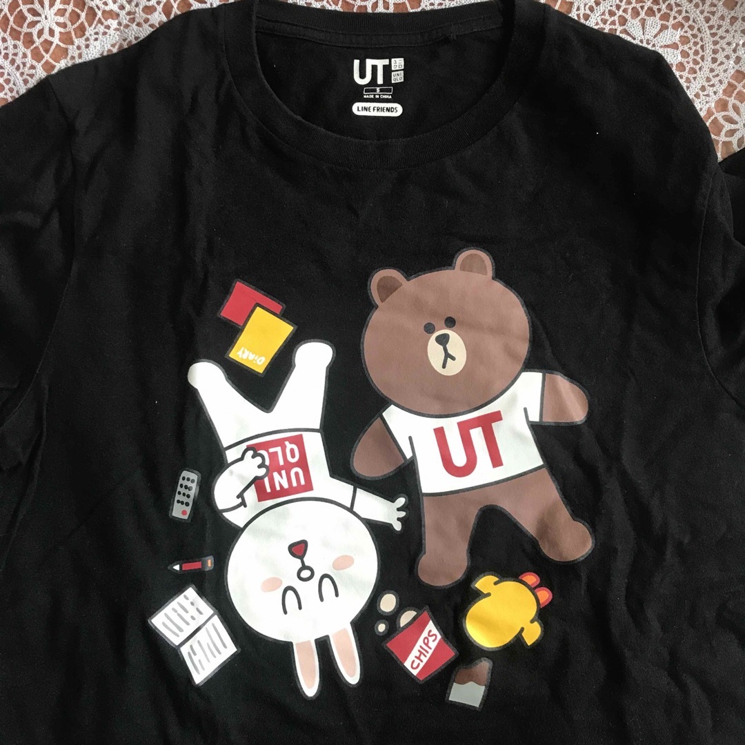UNIQLO(ユニクロ)のUNIQLOメンズ(S)TシャツUT黒系THEGOONIESグーニーズLINE メンズのトップス(シャツ)の商品写真