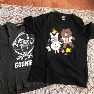 ユニクロ(UNIQLO)のUNIQLOメンズ(S)TシャツUT黒系THEGOONIESグーニーズLINE(シャツ)