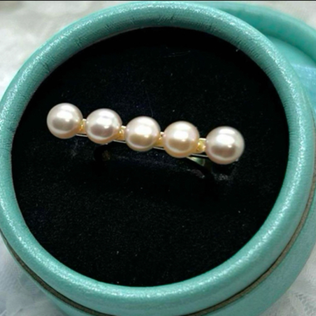 淡水パール ベビーパールリング  多珠ペンダント 本真珠  バロック 結婚式 レディースのアクセサリー(リング(指輪))の商品写真