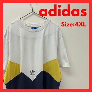 アディダス(adidas)の【美品】古着　アディダス　トレフィルロゴ　Tシャツ　メンズ　4XL(Tシャツ/カットソー(半袖/袖なし))