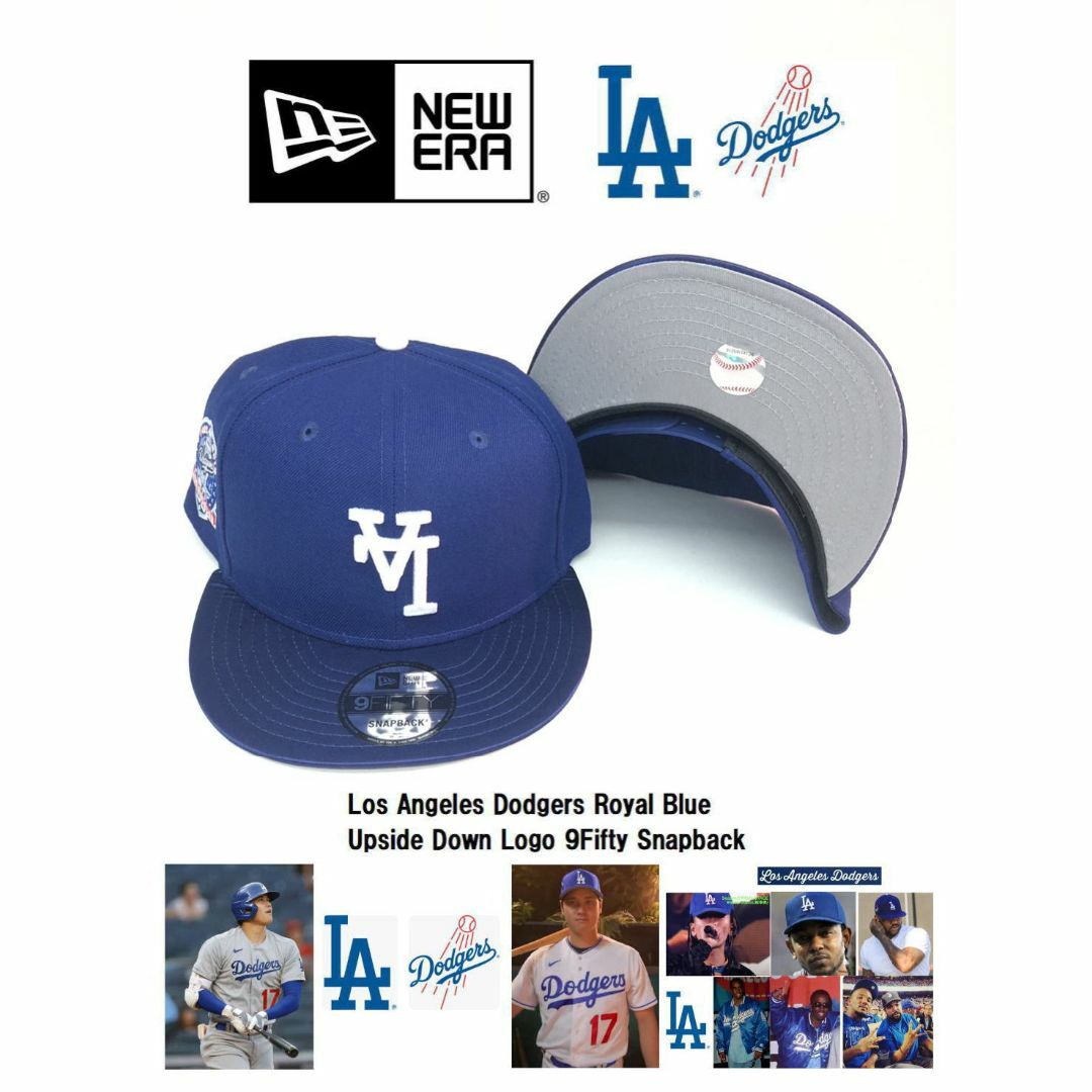 NEW ERA(ニューエラー)の大谷翔平選手LAドジャース アップサイドダウンロゴ スナップバックキャップOTC メンズの帽子(キャップ)の商品写真