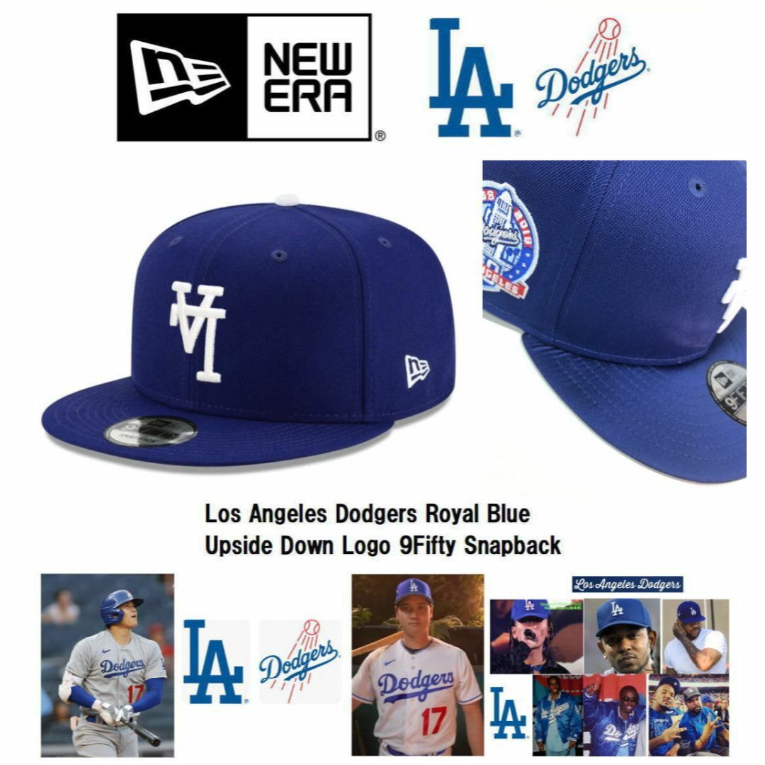 NEW ERA(ニューエラー)の大谷翔平選手LAドジャース アップサイドダウンロゴ スナップバックキャップOTC メンズの帽子(キャップ)の商品写真