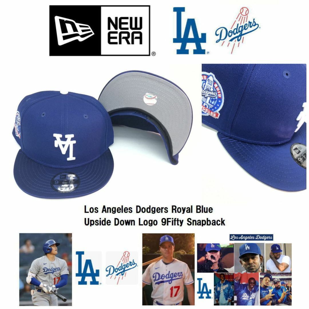 NEW ERA(ニューエラー)の大谷翔平選手LAドジャース アップサイドダウンロゴ スナップバックキャップOTC メンズの帽子(キャップ)の商品写真