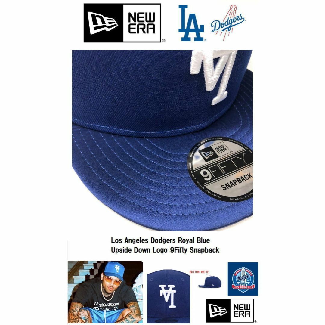 NEW ERA(ニューエラー)の大谷翔平選手LAドジャース アップサイドダウンロゴ スナップバックキャップOTC メンズの帽子(キャップ)の商品写真