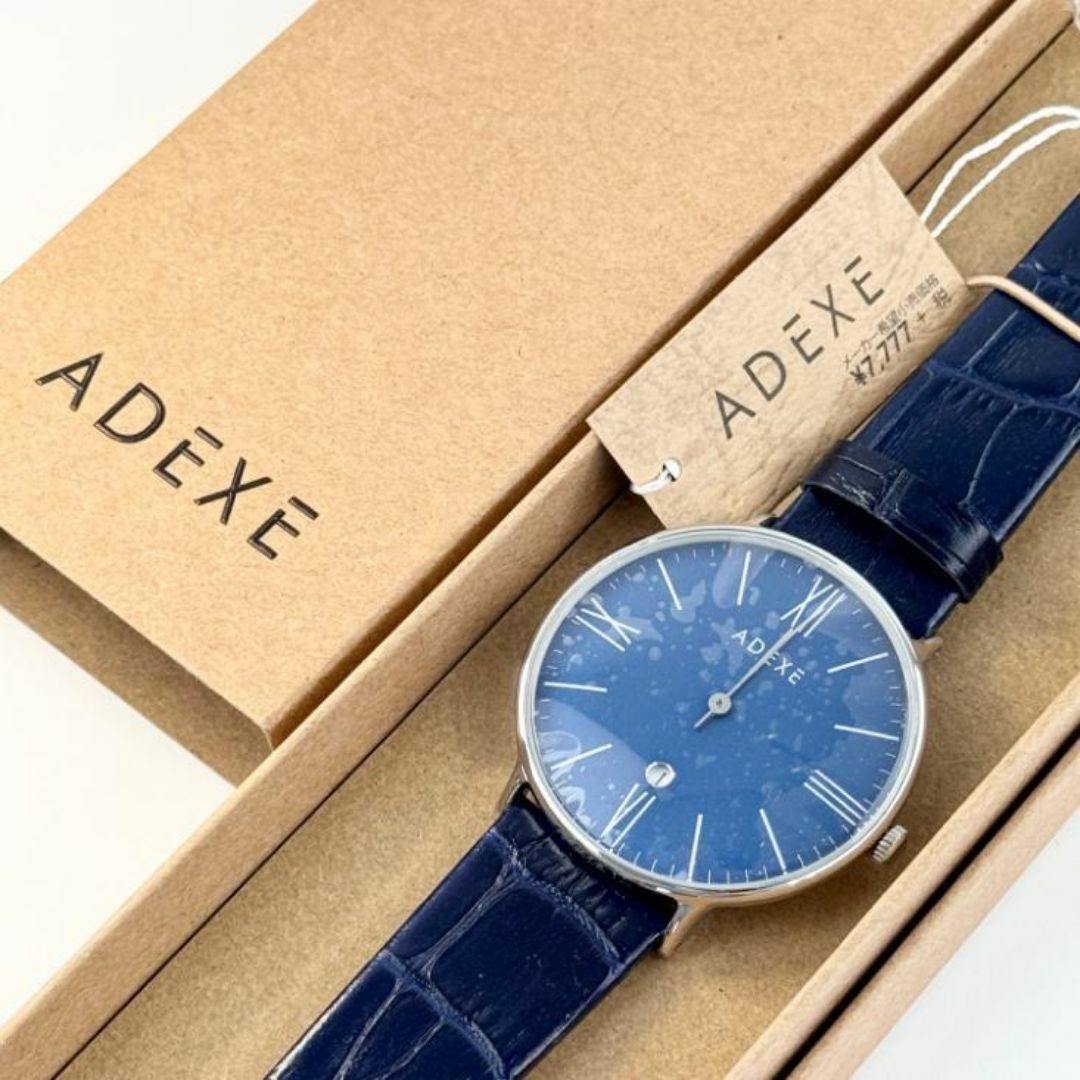 ADEXE(アデクス)の【ADEXE】GRANDE アデクス グランデ 腕時計 ネイビー インスタ映え メンズの時計(腕時計(アナログ))の商品写真