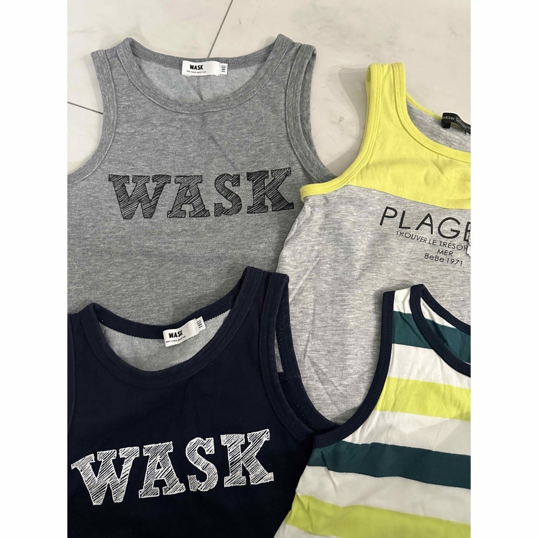 BeBe(ベベ)のWASK Bebe 110 タンクトップ　4枚セット キッズ/ベビー/マタニティのキッズ服男の子用(90cm~)(Tシャツ/カットソー)の商品写真