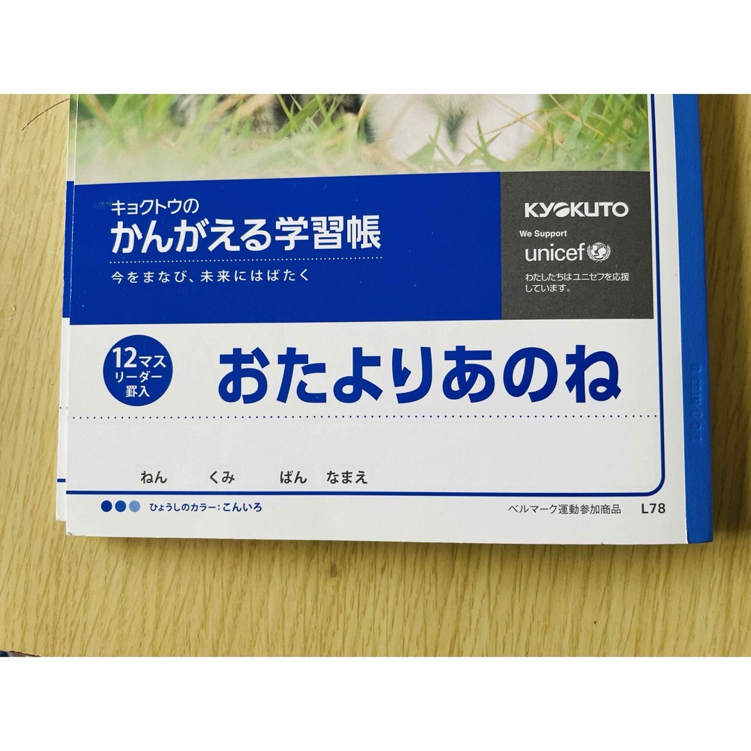 キョクトウ　学習帳　おたよりあのね　12マス　リーダー罫入　2冊 インテリア/住まい/日用品の文房具(ノート/メモ帳/ふせん)の商品写真