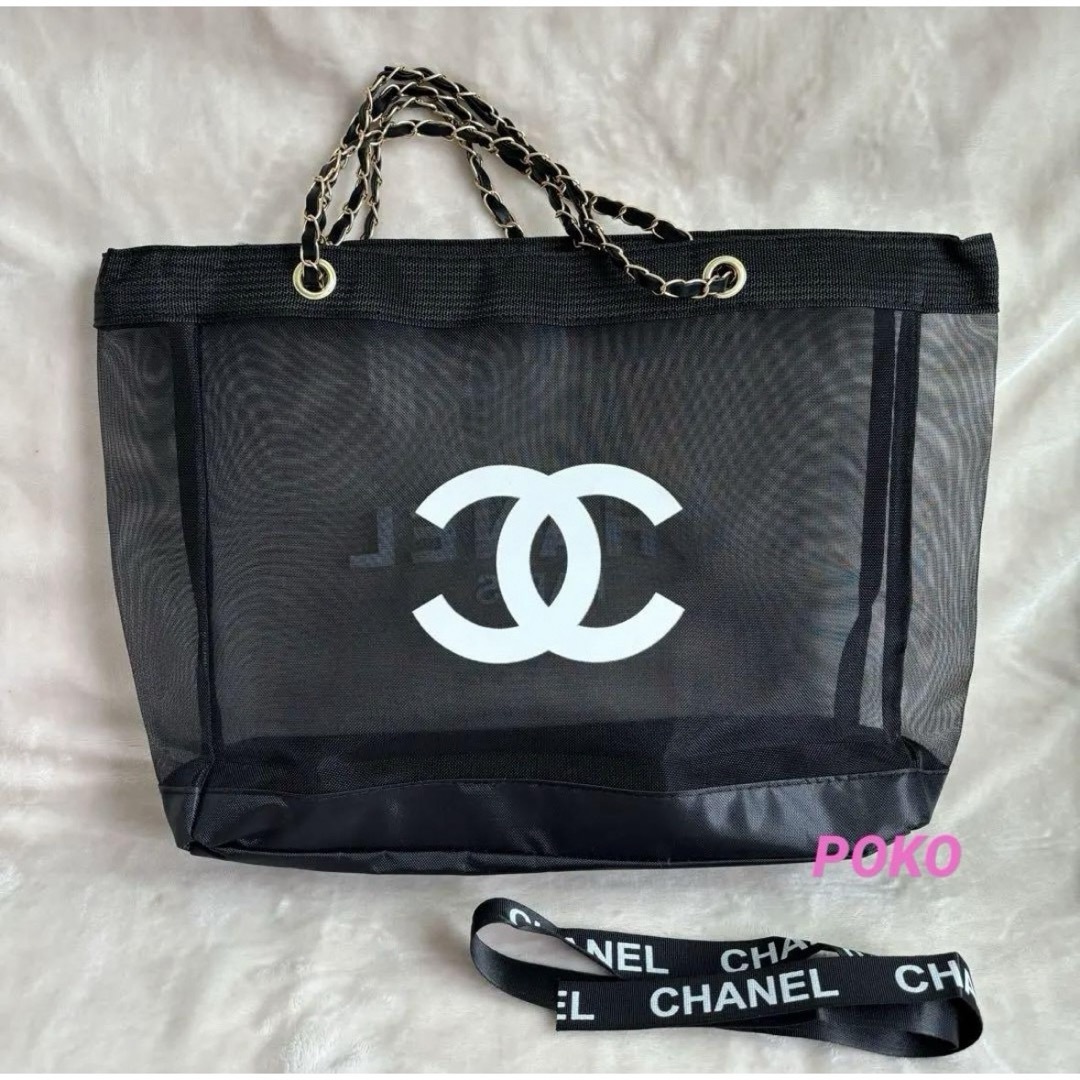 CHANEL(シャネル)の【新品未使用♡非売品】CHANELシャネル♡メッシュトートバッグ レディースのバッグ(トートバッグ)の商品写真