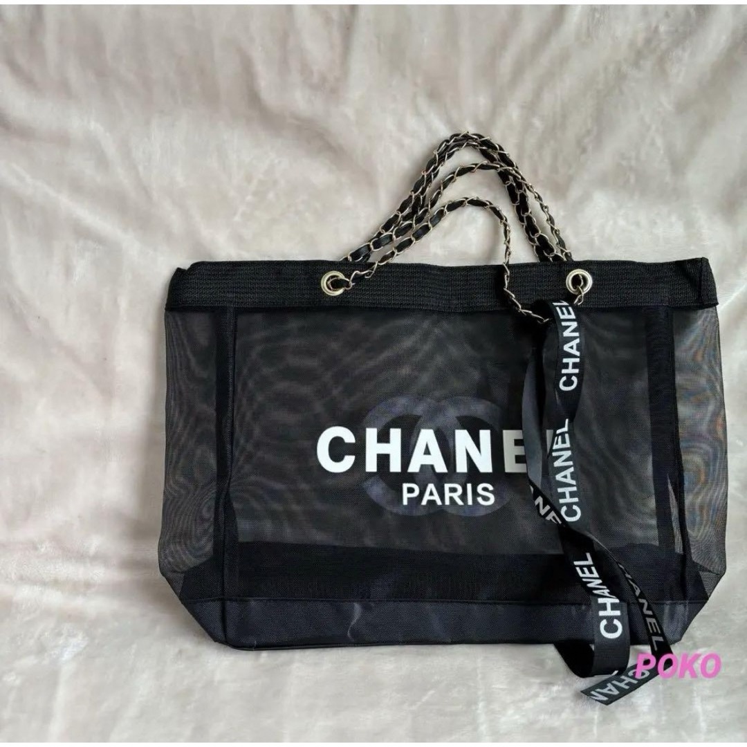 CHANEL(シャネル)の【新品未使用♡非売品】CHANELシャネル♡メッシュトートバッグ レディースのバッグ(トートバッグ)の商品写真