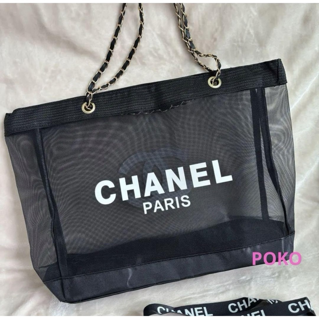 CHANEL(シャネル)の【新品未使用♡非売品】CHANELシャネル♡メッシュトートバッグ レディースのバッグ(トートバッグ)の商品写真