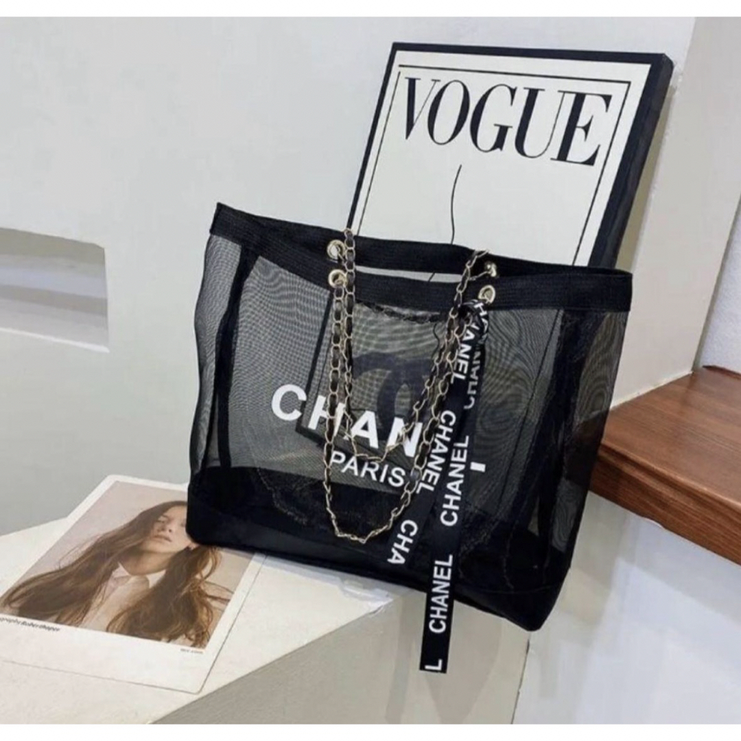 CHANEL(シャネル)の【新品未使用♡非売品】CHANELシャネル♡メッシュトートバッグ レディースのバッグ(トートバッグ)の商品写真