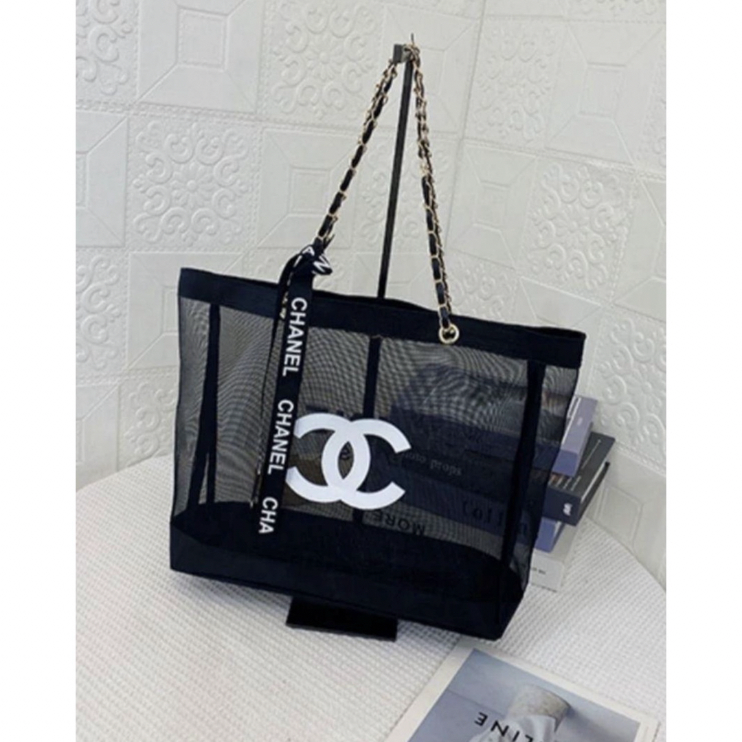 CHANEL(シャネル)の【新品未使用♡非売品】CHANELシャネル♡メッシュトートバッグ レディースのバッグ(トートバッグ)の商品写真