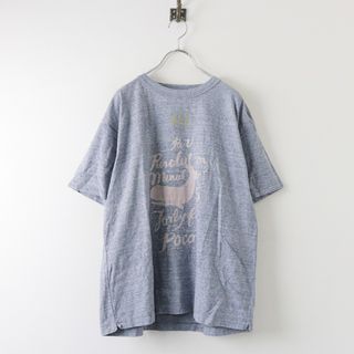 美品 45R 45rpmフォーティーファイブアール 墨絵deホエール908オーシャンTシャツ 2/ブルー カットソー 半袖【2400013840613】