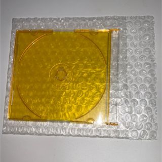 スリムケース 黄1枚＋CDサイズのプチプチ1枚(CD/DVD収納)