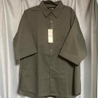 GU - 【新品未使用】GU ジーユー ルーズフィットシャツ 5分丈 グレンチェック